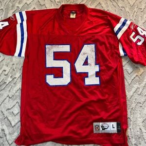 New England Patriots Vintage Reebok Bruschi #54 Jersey Red Size large